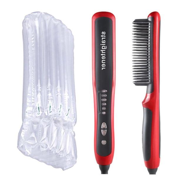 Männer Bartglätter Heißer Heizkamm Haarglätter Bürste Mutifunktionaler Haarkamm Glätteisen Haarglättungsbürste - wirbe-welt.shop