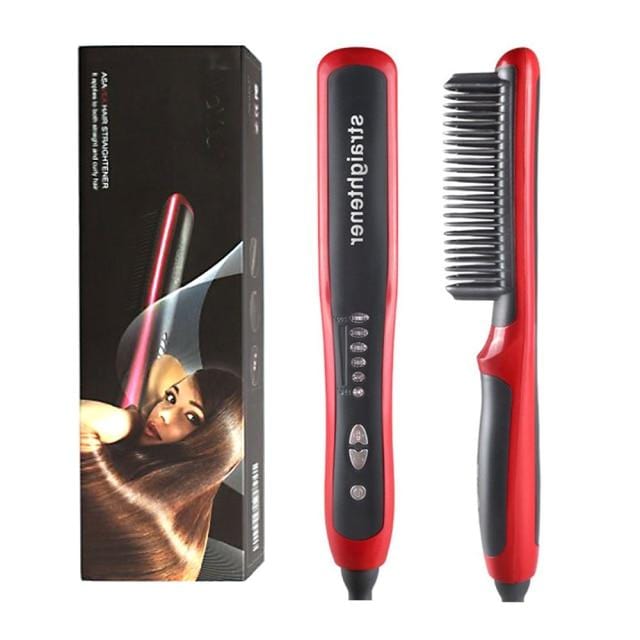 Männer Bartglätter Heißer Heizkamm Haarglätter Bürste Mutifunktionaler Haarkamm Glätteisen Haarglättungsbürste - wirbe-welt.shop