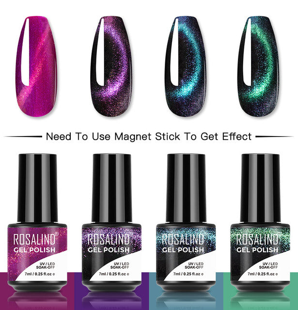 ROSALIND 7ML Gel Nail Polish Set 4/6PCS Vernis Semi Permanent Nail Polish Kit Summer Series Hybrid Varnishes All For Manicure