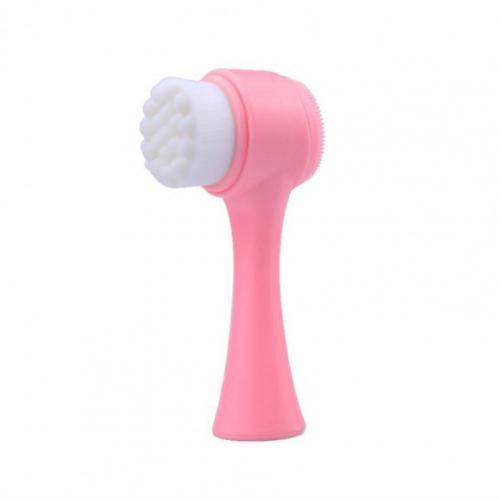 Face Brush fiber cleansing brush facial massage skin care tool Double Side Massage Portable 3D Silicone Skin Care Cleansing Tool - wirbe-welt.shop