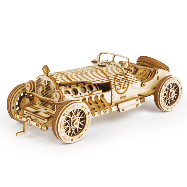 Holzmodelle - fahrbare DIY Bastel Modelle Zug, Rennwagen, Lastwagen, Jeep