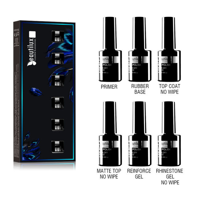Beautilux Gel Nail Polish Lot Soak Off UV LED Semi Permanent Nails Gels Kit Lacquer Nail Art Design Varnish Wholesale Set of 6