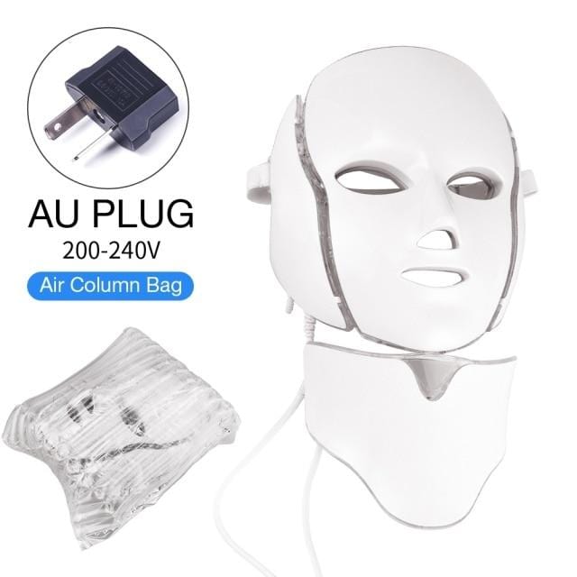 Foreverlily 7 Colors Light LED Facial Mask With Neck Skin Rejuvenation Face Care Treatment Beauty Anti Acne Therapy Whitening - wirbe-welt.shop