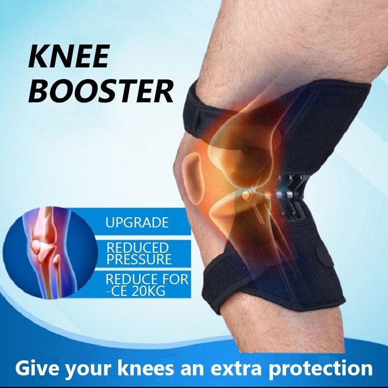 Knieschoner Gelenkstütze Knee Booster Powerful Rebound Federkraft Non-Slip Power Lift Knee Pads Rebound Security Protection - wirbe-welt.shop