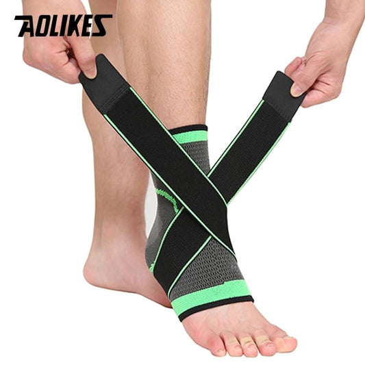AOLIKES 1 PC Sports Ankle Brace Compression Strap Sleeves Support 3D Weave Elastic Bandage Foot Protective Gear Gym Fitness - wirbe-welt.shop
