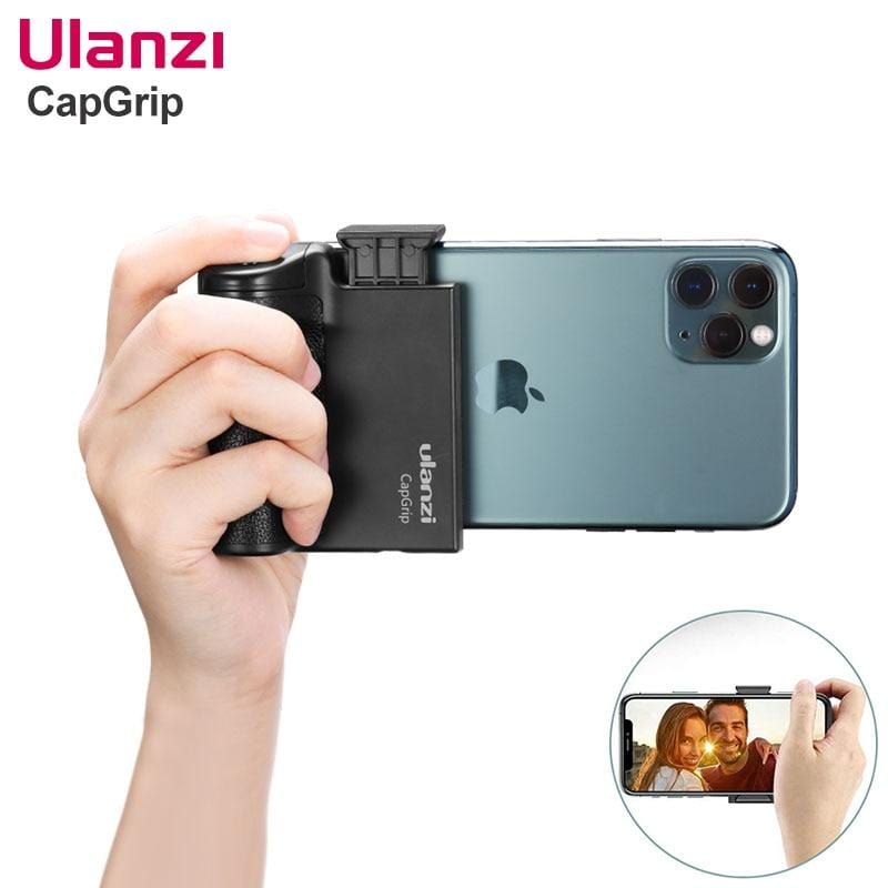 Ulanzi CapGrip Drahtloses Bluetooth Smartphone Selfie Booster Griff Griff Telefonstabilisator Ständer Halter Auslöser 1/4 Schraube - wirbe-welt.shop