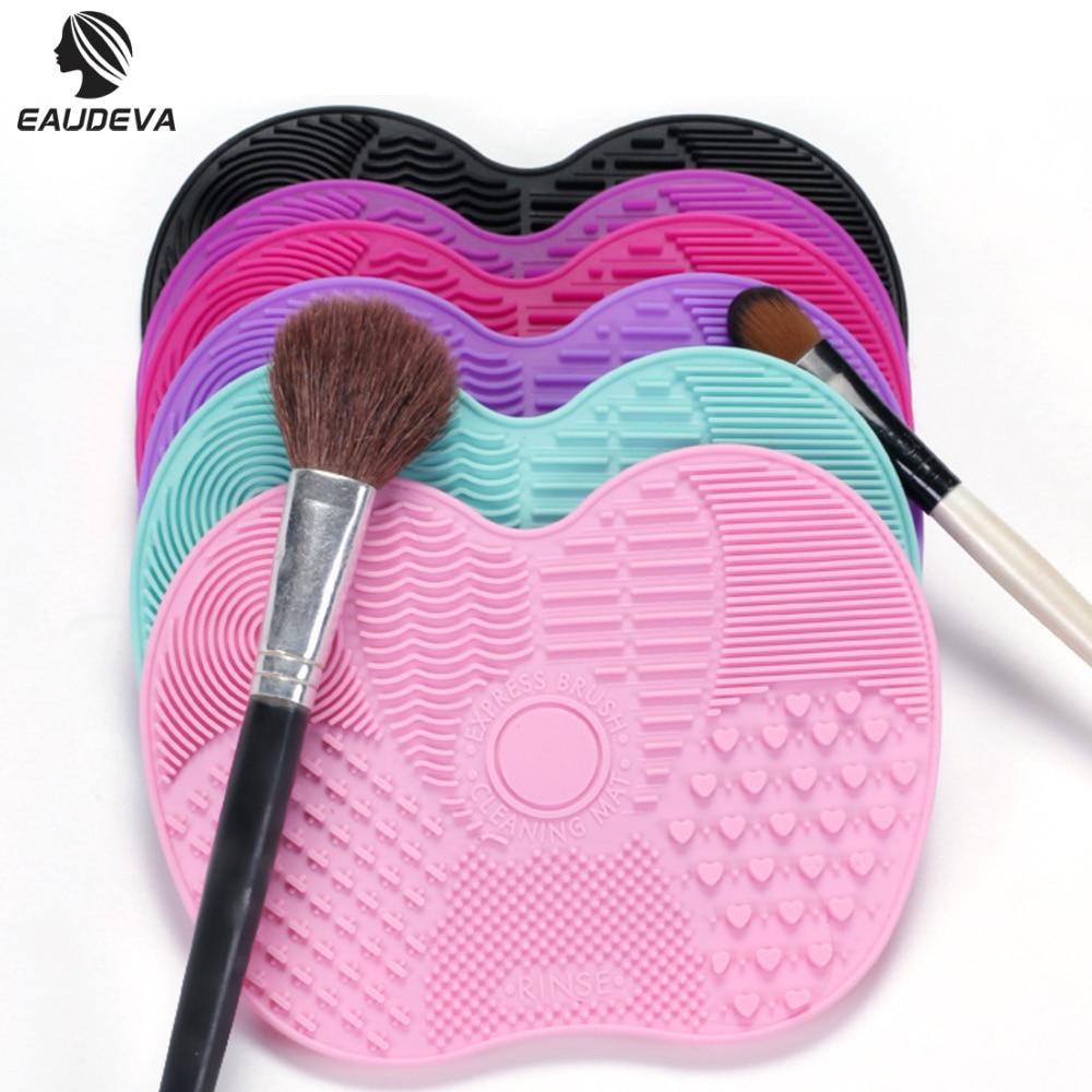 Silicone Makeup Brush Cleaner Pad Foundation Makeup Brush Scrubber Board Pad Make Up Washing Brush Gel Cleaning Mat Hand Tool - wirbe-welt.shop