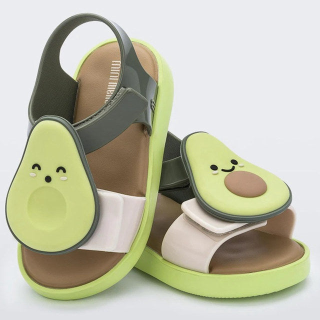 Lustige Kinder Sandalen - Frucht Design - gummi Sandalen für Sommer, Strand, Badi
