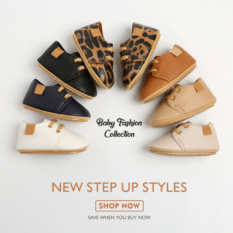 Retro Baby Schuhe aus Leder - stylische Leder Moccasins für Kinder