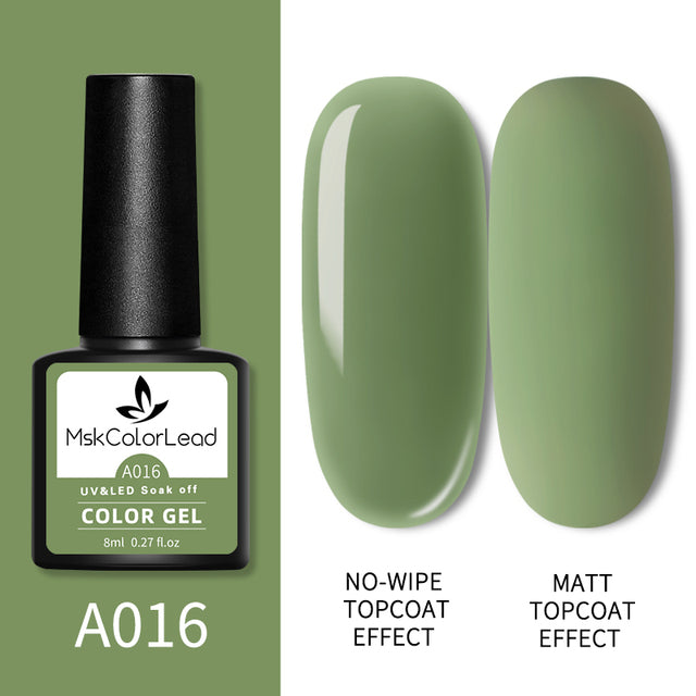 Msk Color Lead Nail Gel Polish 60 Colors Nail Gel 8ML For Baking Nail Art Manicure Semi Permanent Top Coat UV LED Gel Varnish