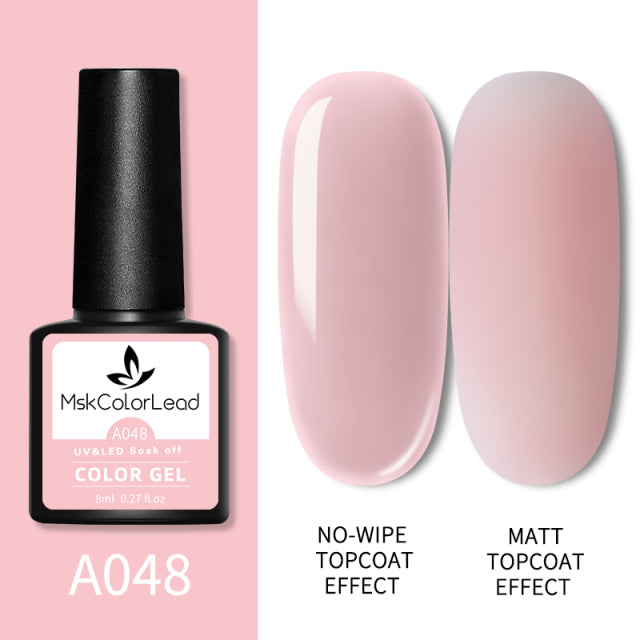 Msk Color Lead Nail Gel Polish 60 Colors Nail Gel 8ML For Baking Nail Art Manicure Semi Permanent Top Coat UV LED Gel Varnish