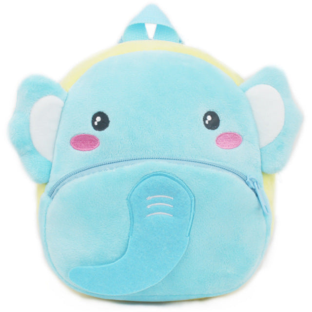 Rucksack für Schüler und Kindergärtner - Plüsch Rucksack mit Tiermotiven