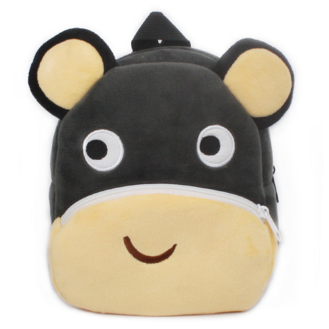 Rucksack für Schüler und Kindergärtner - Plüsch Rucksack mit Tiermotiven