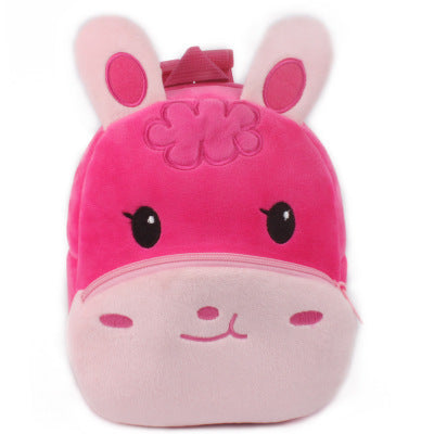 Rucksack für Schüler und Kindergärtner - Plüsch Rucksack mit Tiermotiven