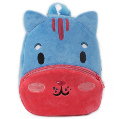 Rucksack für Schüler und Kindergärtner - Plüsch Rucksack mit Tiermotiven