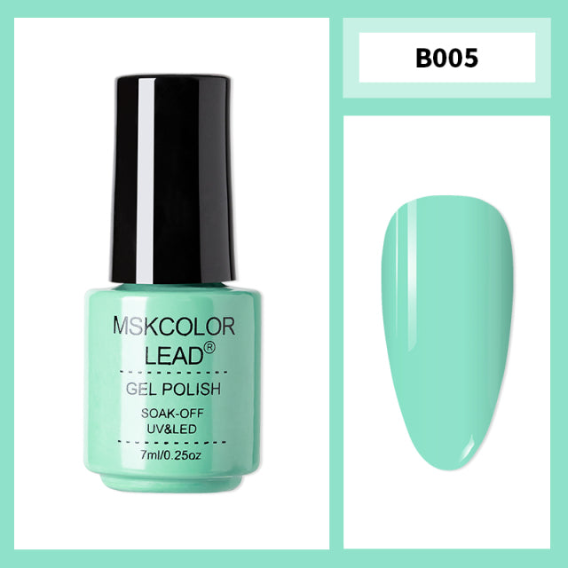 MSK Color Lead 7ml Nail Gel Semi Permanent Gel Polish UV LED Nail Gel Eggshell Gel Nail Polish Soak Off Nail Art Gel Nail Polish