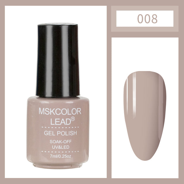 MSK Color Lead 7ml Nail Gel Semi Permanent Gel Polish UV LED Nail Gel Eggshell Gel Nail Polish Soak Off Nail Art Gel Nail Polish
