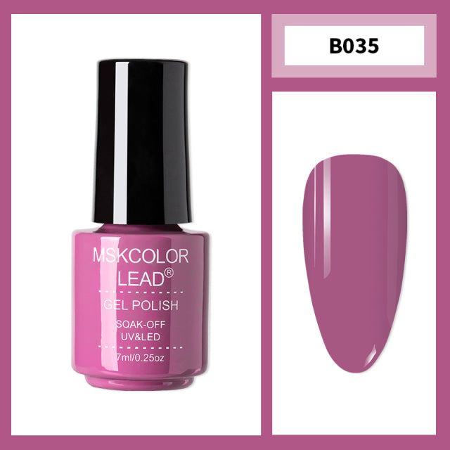 MSK Color Lead 7ml Nail Gel Semi Permanent Gel Polish UV LED Nail Gel Eggshell Gel Nail Polish Soak Off Nail Art Gel Nail Polish