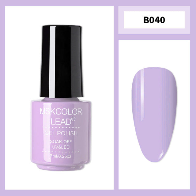 MSK Color Lead 7ml Nail Gel Semi Permanent Gel Polish UV LED Nail Gel Eggshell Gel Nail Polish Soak Off Nail Art Gel Nail Polish