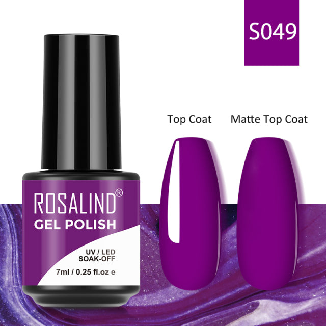 ROSALIND 7ML Gel Nail Polish Colorful Glitter UV Nail Gel Vernis Semi Permanent Gel For Manicure Soak off Varnishes Nail Art