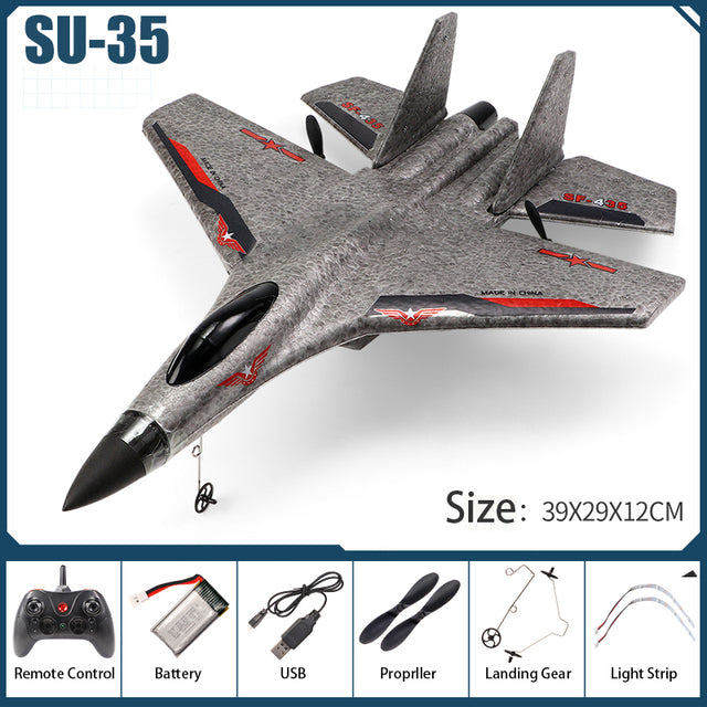 RC Foam Aircraft SU-35 Plane 2.4G Radio Control Glider Remote Control Fighter Plane Glider Airplane Foam Boys Toys for Children