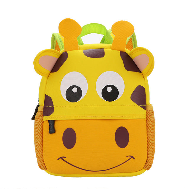 2021 New 3D Animal Children Backpacks Brand Design Girl Boys Backpack Toddler Kids Neoprene School Bags Kindergarten Cartoon Bag