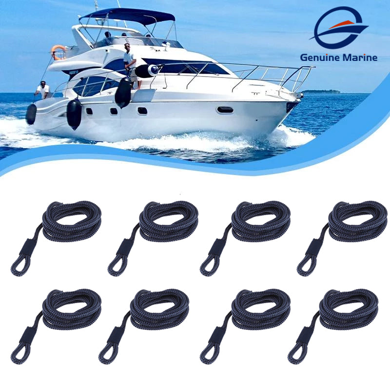 8 PCS Boat Fender Line 6mmThickness 5 FT Double Braided Hi-Performance Marine Rope Mooring Rope Dock Line For Boat Accessories