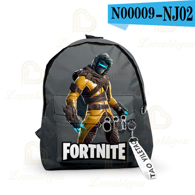 FORTNITE Rucksack fürs neue Schuljahr - mit Schlüsselanhänger - Rucksack für Schüler