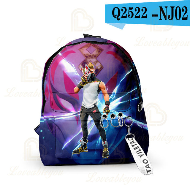 FORTNITE Rucksack fürs neue Schuljahr - mit Schlüsselanhänger - Rucksack für Schüler