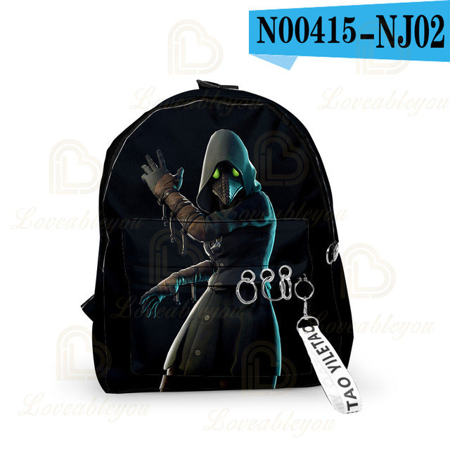 FORTNITE Rucksack fürs neue Schuljahr - mit Schlüsselanhänger - Rucksack für Schüler