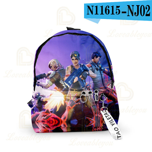FORTNITE Rucksack fürs neue Schuljahr - mit Schlüsselanhänger - Rucksack für Schüler