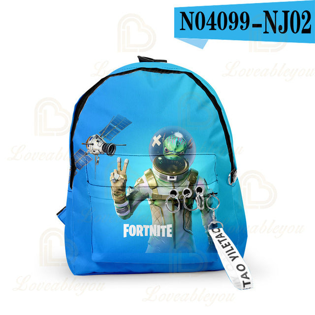 FORTNITE Rucksack fürs neue Schuljahr - mit Schlüsselanhänger - Rucksack für Schüler