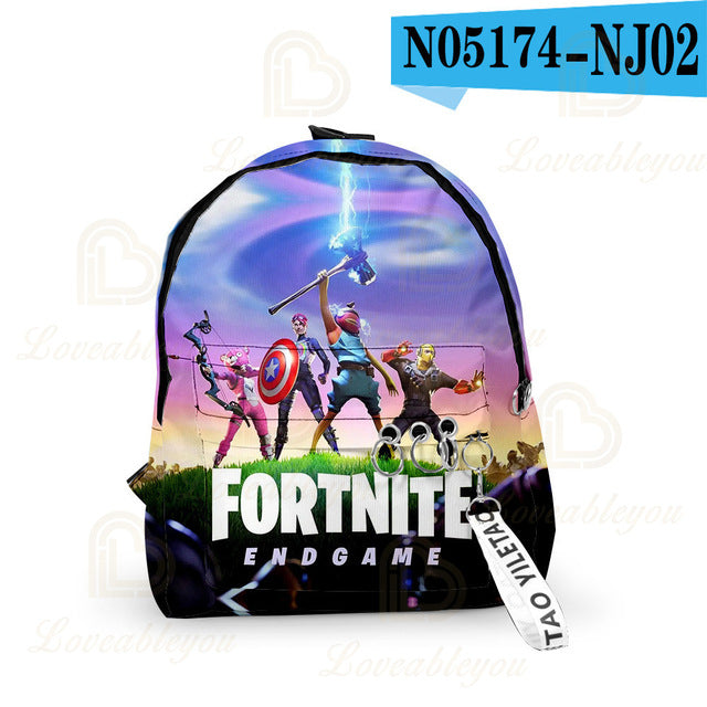 FORTNITE Rucksack fürs neue Schuljahr - mit Schlüsselanhänger - Rucksack für Schüler