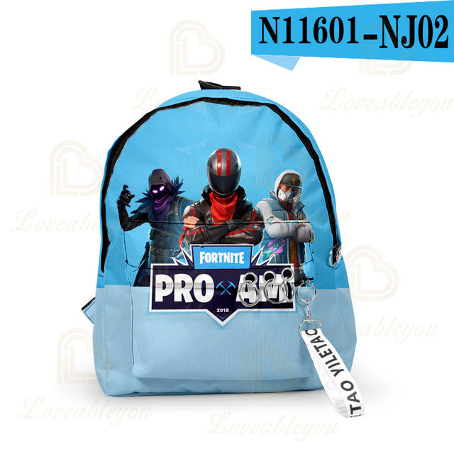 FORTNITE Rucksack fürs neue Schuljahr - mit Schlüsselanhänger - Rucksack für Schüler