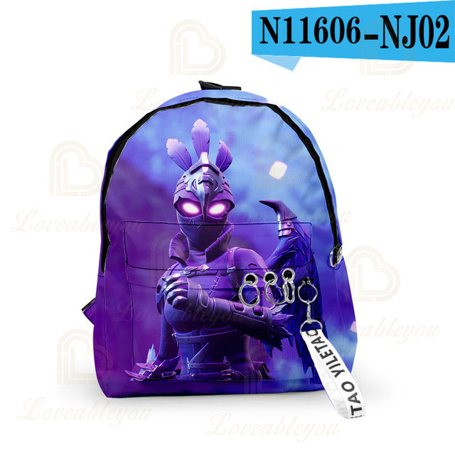 FORTNITE Rucksack fürs neue Schuljahr - mit Schlüsselanhänger - Rucksack für Schüler