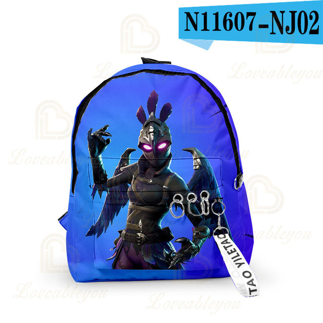 FORTNITE Rucksack fürs neue Schuljahr - mit Schlüsselanhänger - Rucksack für Schüler