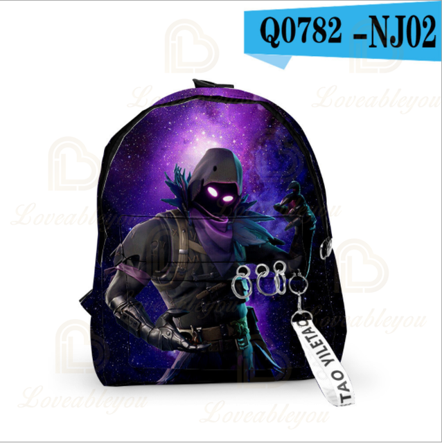 FORTNITE Rucksack fürs neue Schuljahr - mit Schlüsselanhänger - Rucksack für Schüler