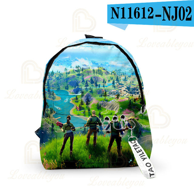 FORTNITE Rucksack fürs neue Schuljahr - mit Schlüsselanhänger - Rucksack für Schüler