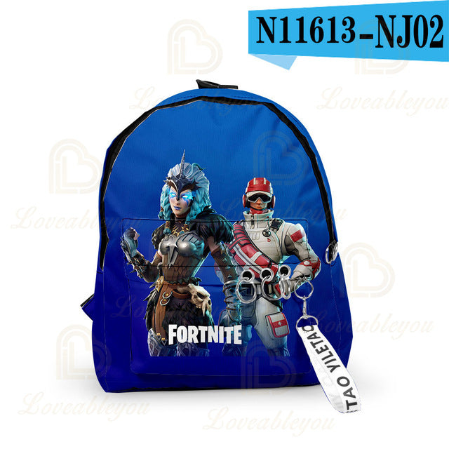 FORTNITE Rucksack fürs neue Schuljahr - mit Schlüsselanhänger - Rucksack für Schüler