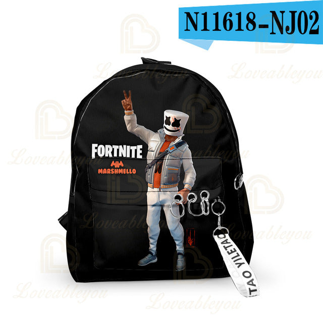 FORTNITE Rucksack fürs neue Schuljahr - mit Schlüsselanhänger - Rucksack für Schüler