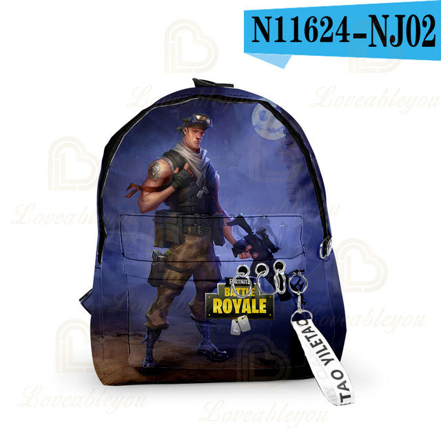 FORTNITE Rucksack fürs neue Schuljahr - mit Schlüsselanhänger - Rucksack für Schüler