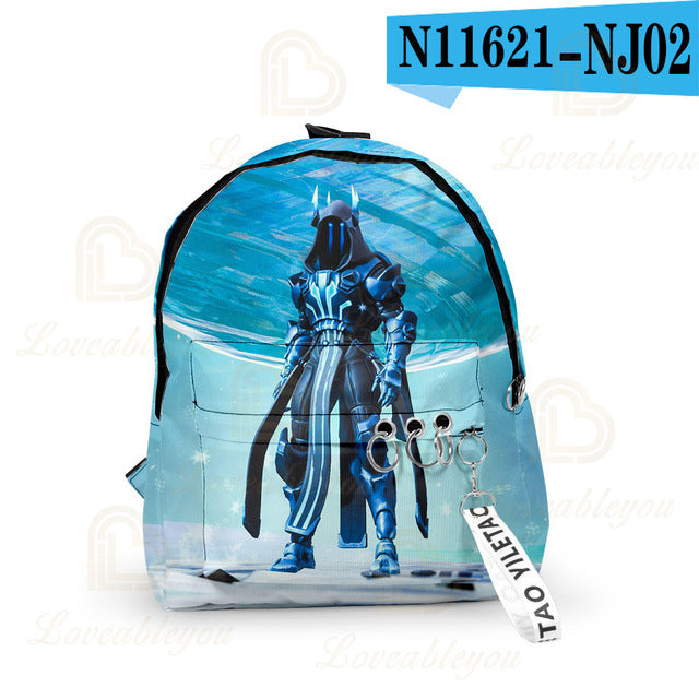 FORTNITE Rucksack fürs neue Schuljahr - mit Schlüsselanhänger - Rucksack für Schüler