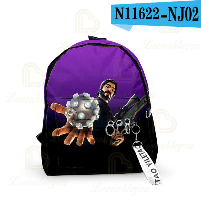 FORTNITE Rucksack fürs neue Schuljahr - mit Schlüsselanhänger - Rucksack für Schüler