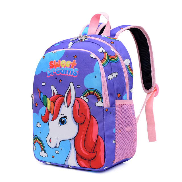 Rucksack für Mädchen - Schulranzen mit Einhorn Design - passend fürs neue Schuljahr