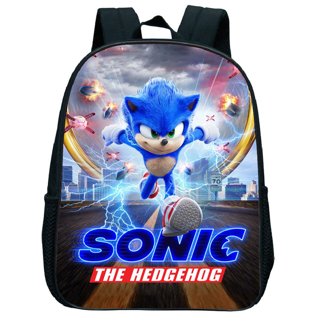 17 Inch Kids Sonic Backpack Cute Toddler Kindergarten Bags Children School Bookbags Daily Rucksack Boys Girls Gift Knapsack