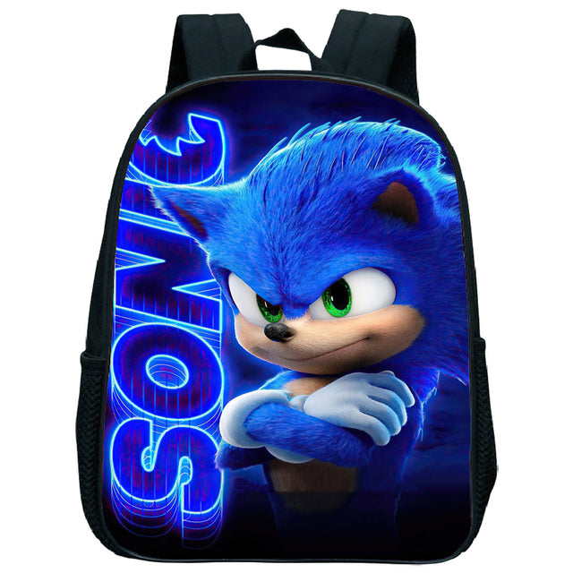 17 Inch Kids Sonic Backpack Cute Toddler Kindergarten Bags Children School Bookbags Daily Rucksack Boys Girls Gift Knapsack