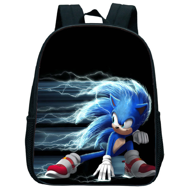 17 Inch Kids Sonic Backpack Cute Toddler Kindergarten Bags Children School Bookbags Daily Rucksack Boys Girls Gift Knapsack