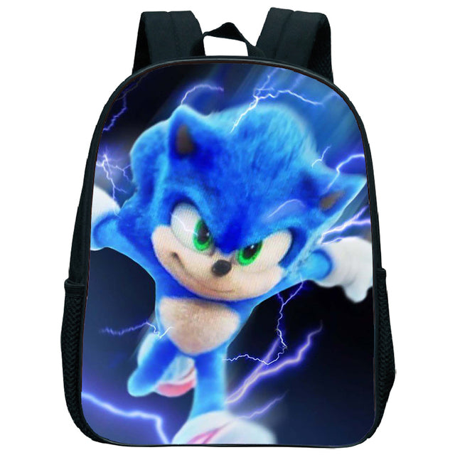 17 Inch Kids Sonic Backpack Cute Toddler Kindergarten Bags Children School Bookbags Daily Rucksack Boys Girls Gift Knapsack