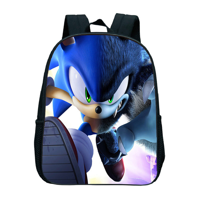 17 Inch Kids Sonic Backpack Cute Toddler Kindergarten Bags Children School Bookbags Daily Rucksack Boys Girls Gift Knapsack