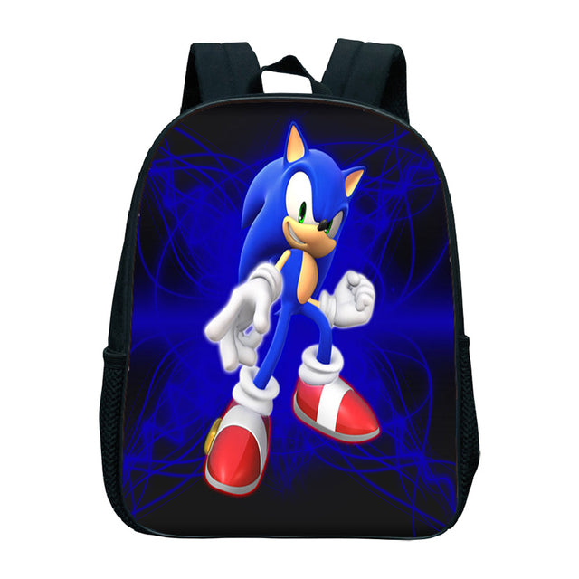 17 Inch Kids Sonic Backpack Cute Toddler Kindergarten Bags Children School Bookbags Daily Rucksack Boys Girls Gift Knapsack